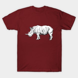 Rhinoceros Print T-Shirt